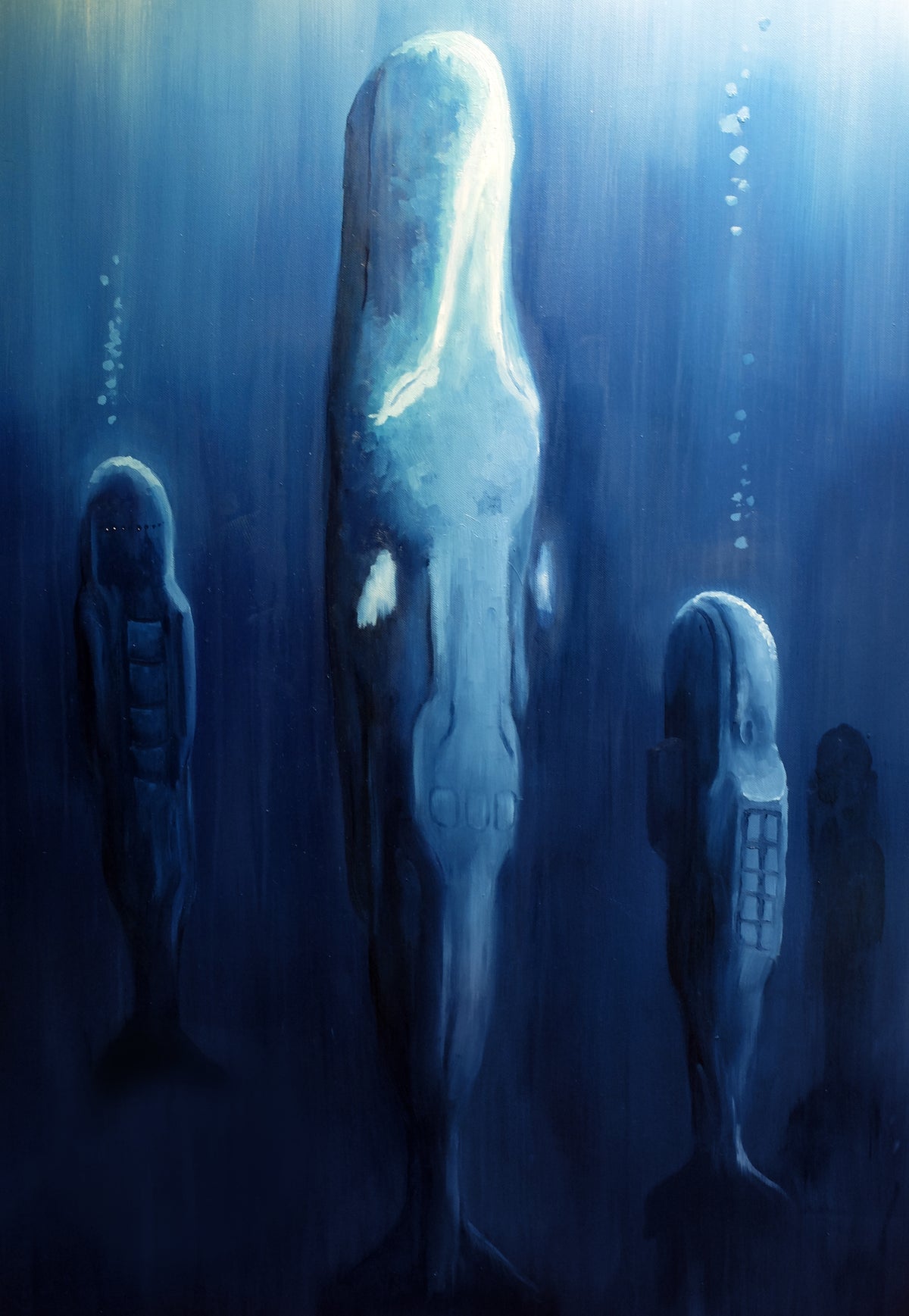 Preussisk blå – Fear is the mind killer – Original Oil Painting