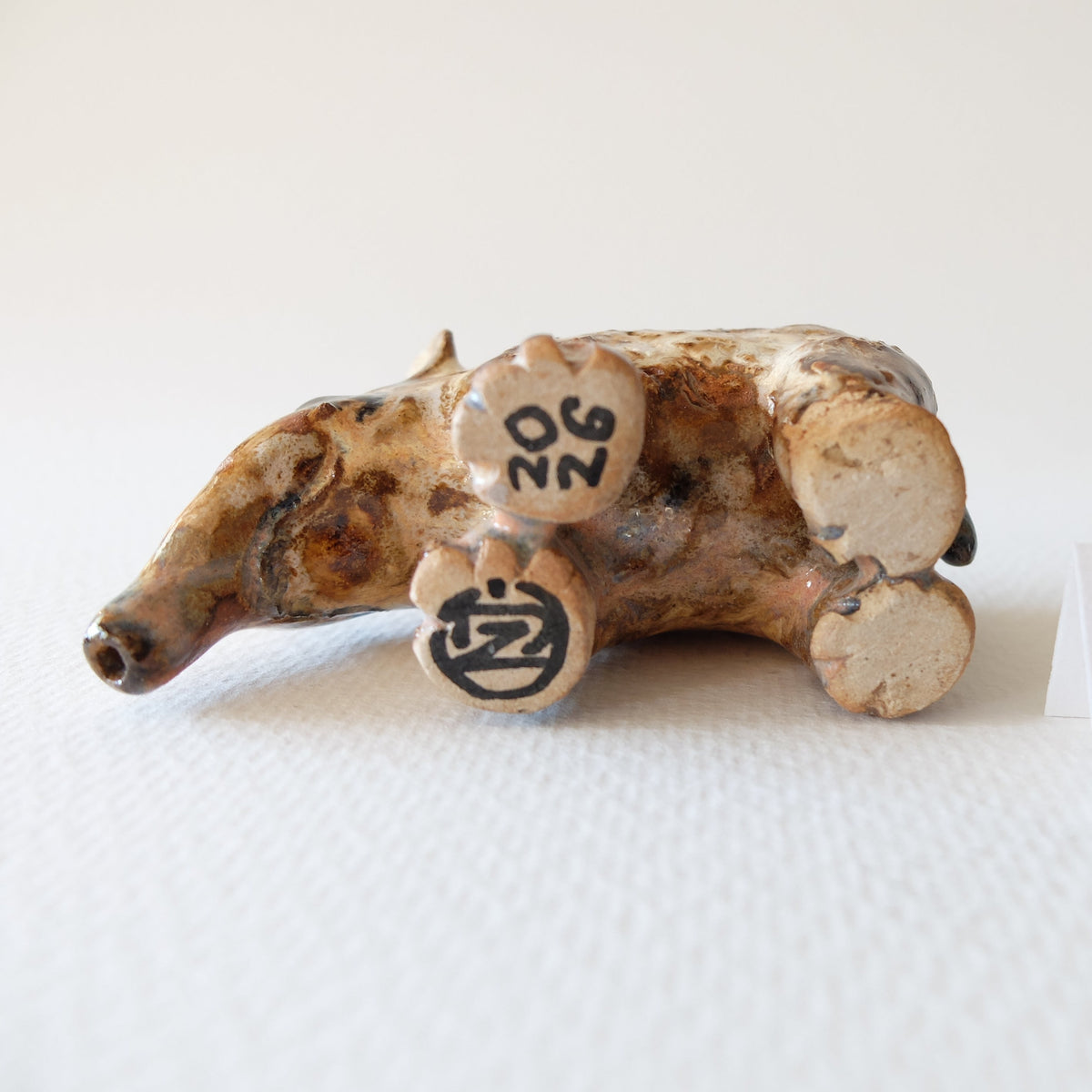 The Spotted Tapir (#7) – Handcrafted Ceramic Animal Figurine