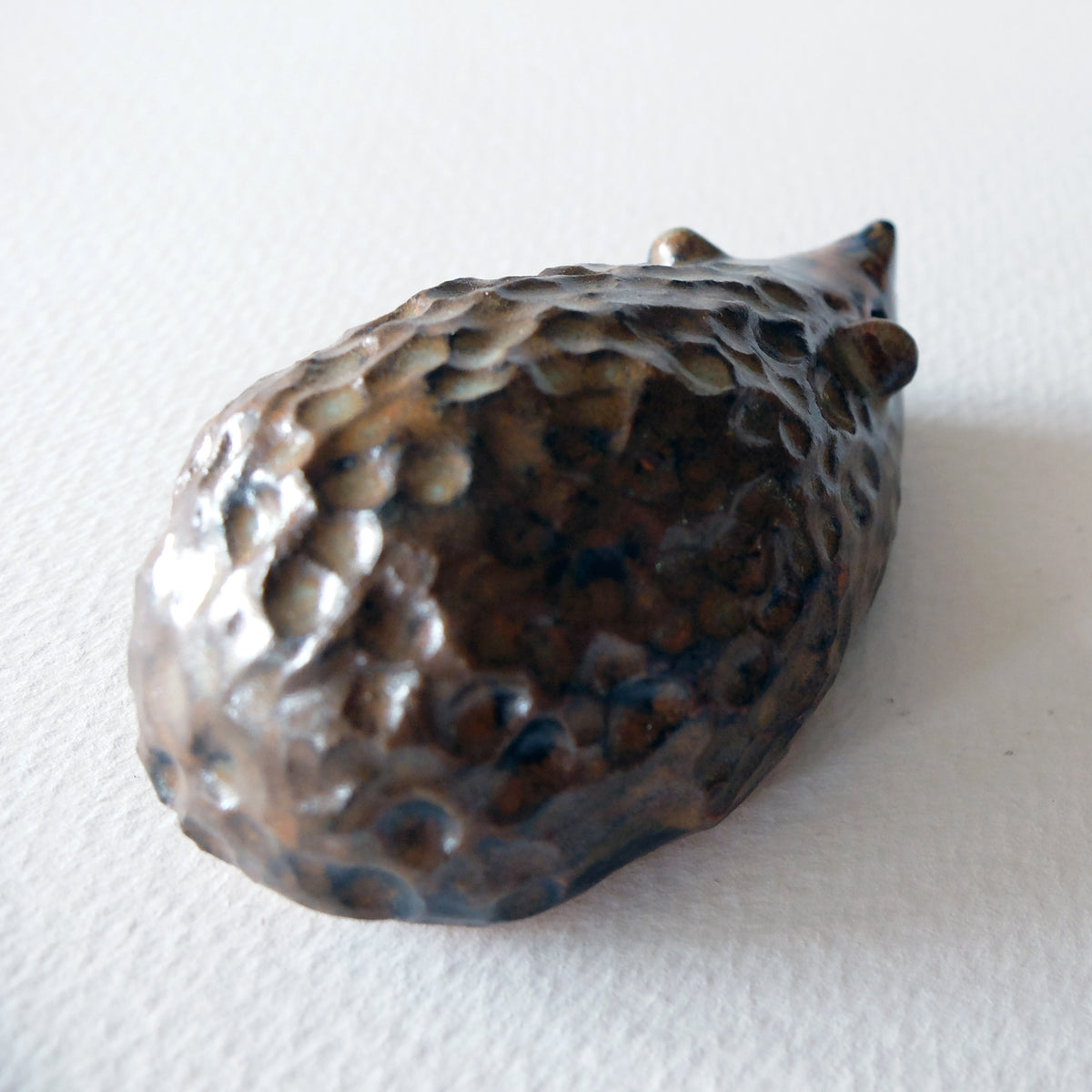 The Auburn Knobby Hedgehog (#34) – Handcrafted Ceramic Figurine
