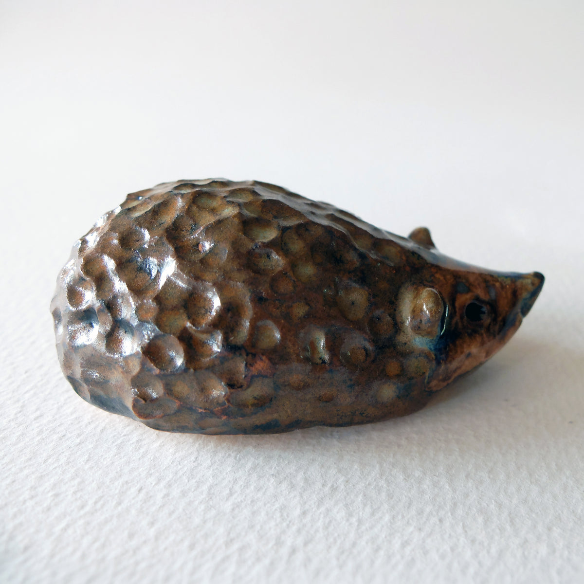 The Auburn Knobby Hedgehog (#34) – Handcrafted Ceramic Figurine