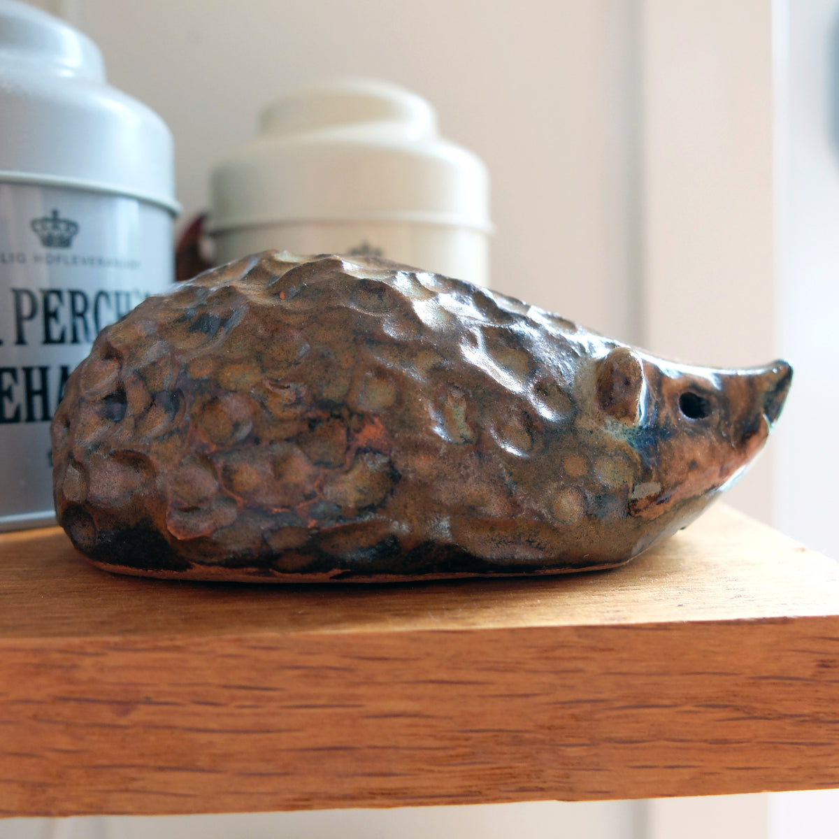 The Auburn Knobby Hedgehog (#34) – Handcrafted Ceramic Figurine