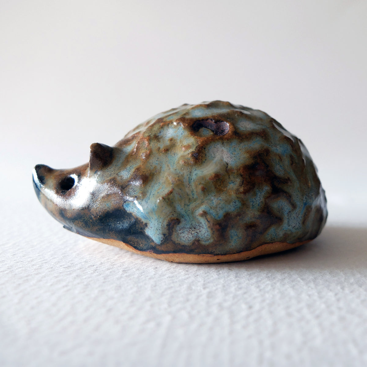 The Iridescent Knobby Hedgehog (#35) – Handcrafted Ceramic Figurine