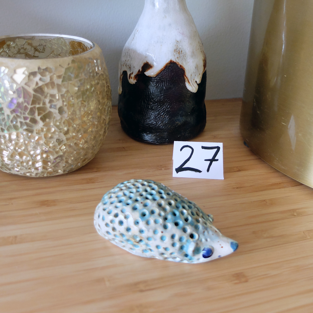 The Sponge Hedgehog (#27) – Handcrafted Ceramic Figurine