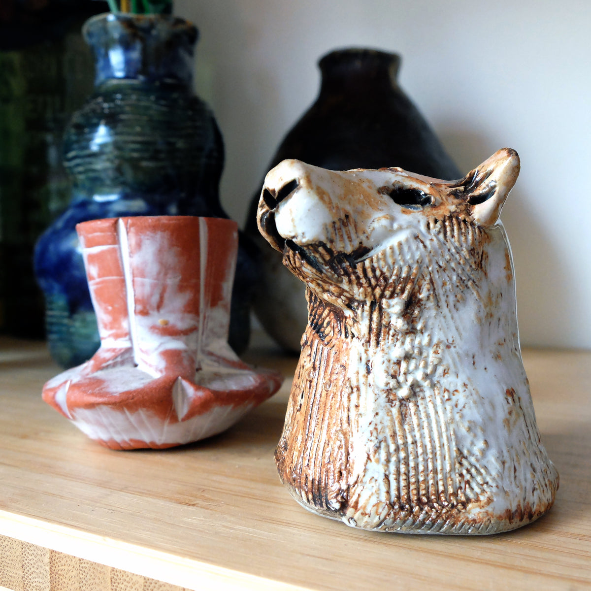 The Vigilant Hound (#37) – Handcrafted Ceramic Bust