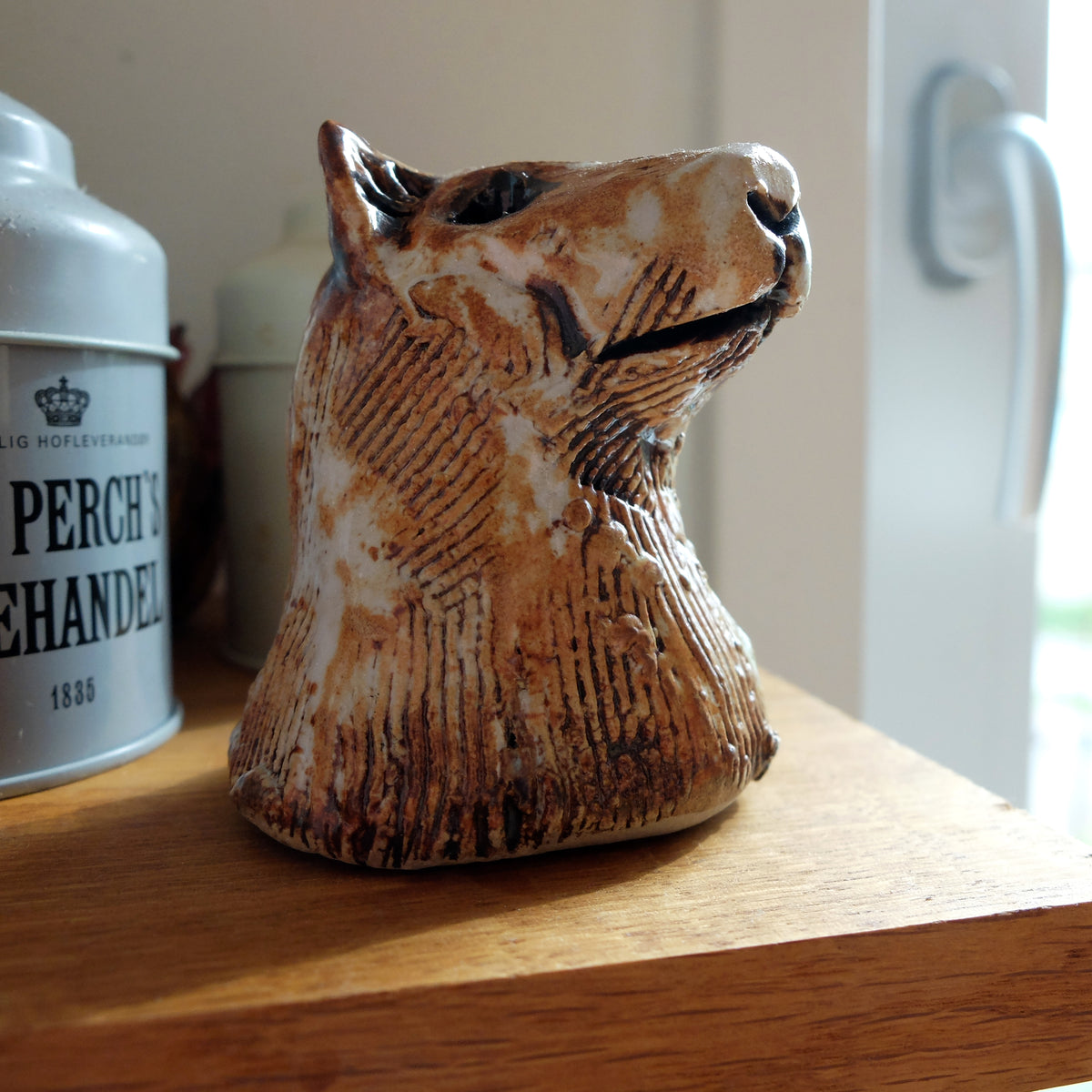 The Vigilant Hound (#37) – Handcrafted Ceramic Bust
