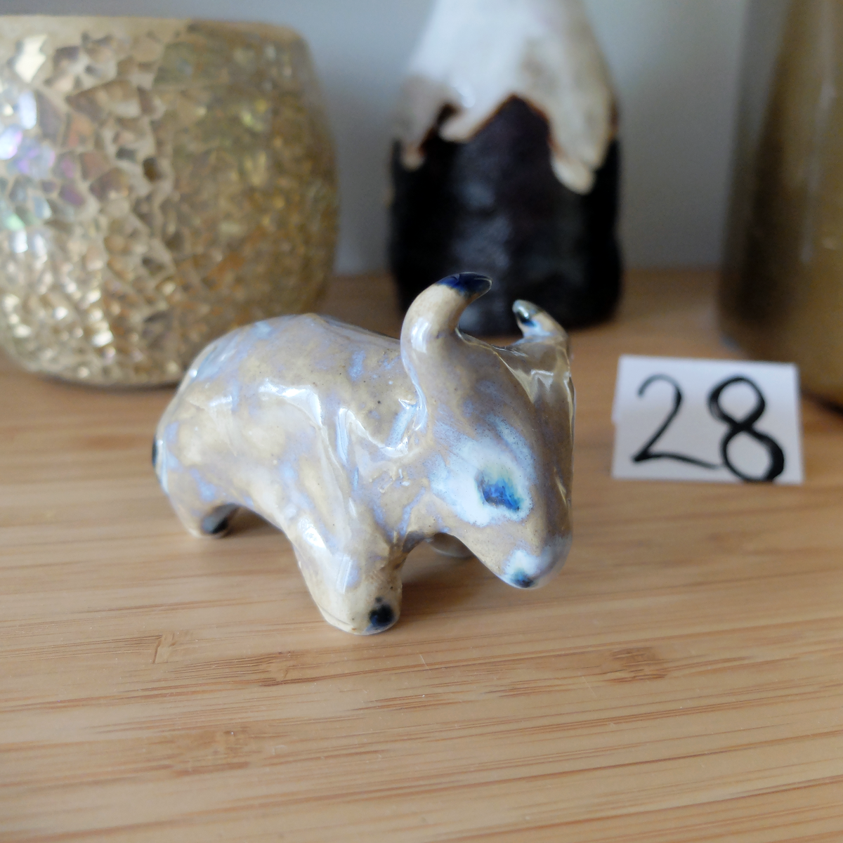 The Water Buffalo (#28) – Handcrafted Ceramic Animal Figurine