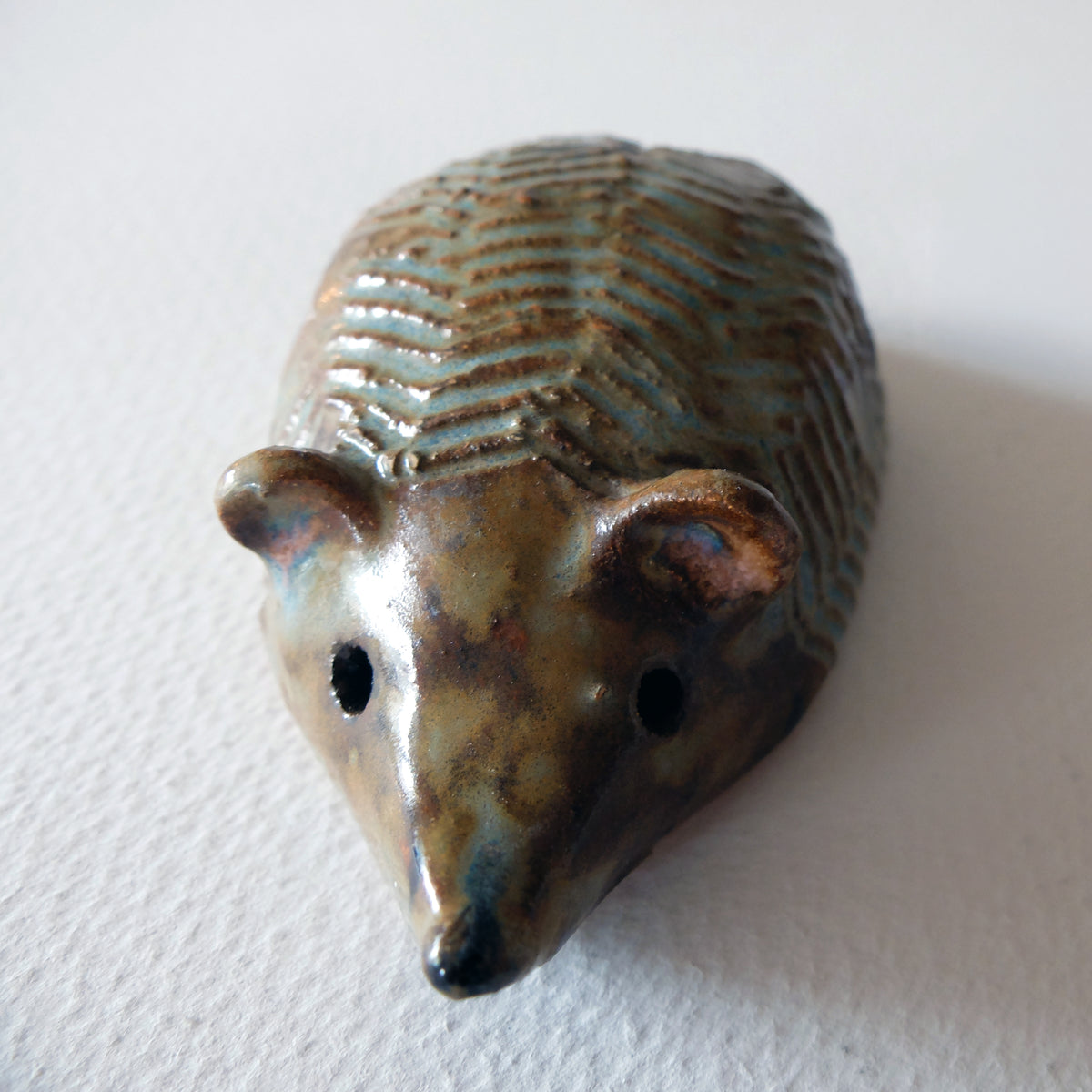 The Zigzag Hedgehog (#36) – Handcrafted Ceramic Figurine