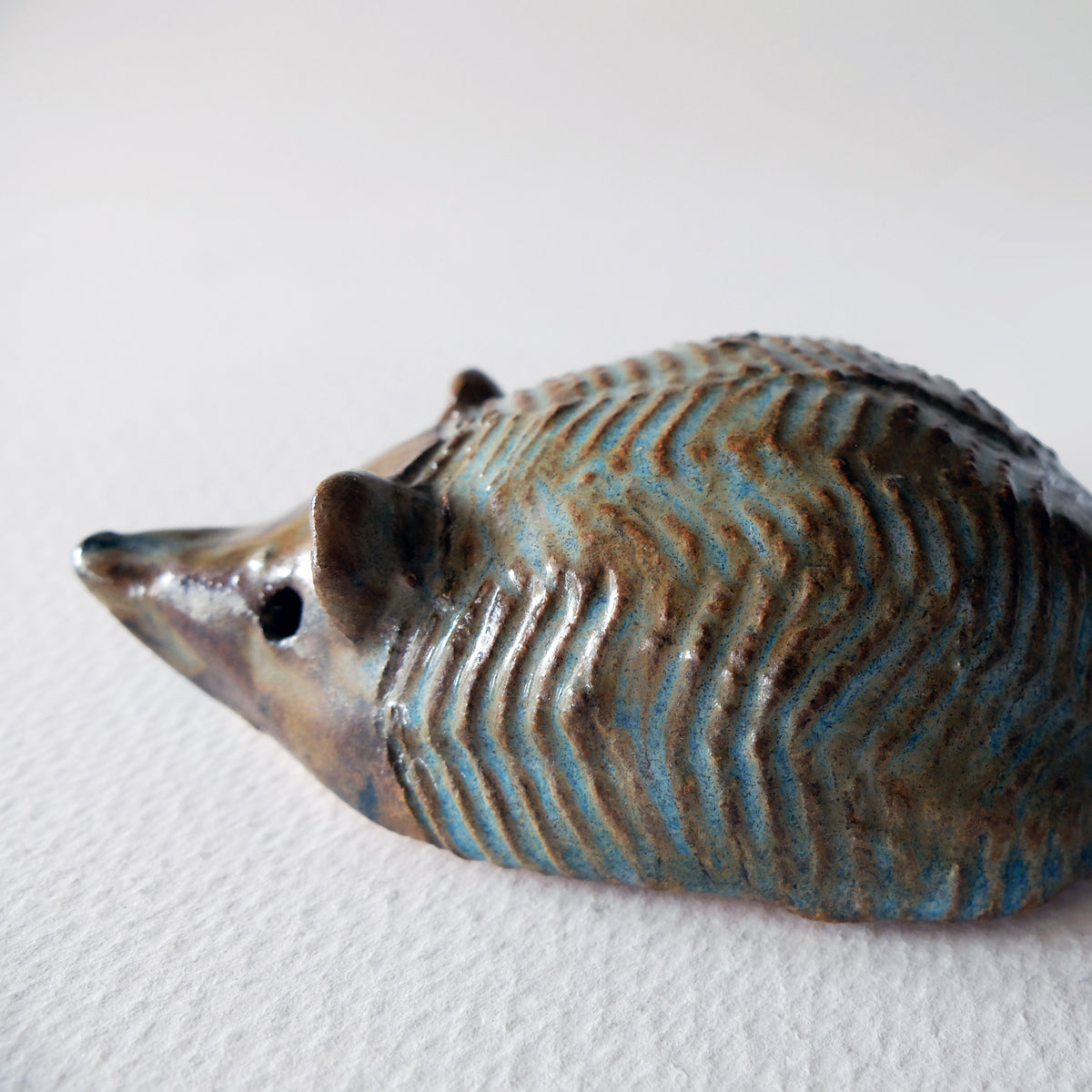 The Zigzag Hedgehog (#36) – Handcrafted Ceramic Figurine