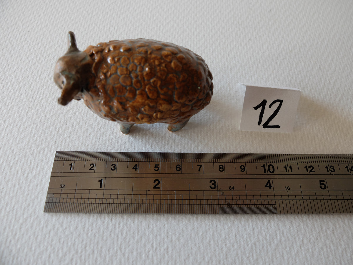 The Woolly Sheep (#12) – Handcrafted Ceramic Animal Figurine