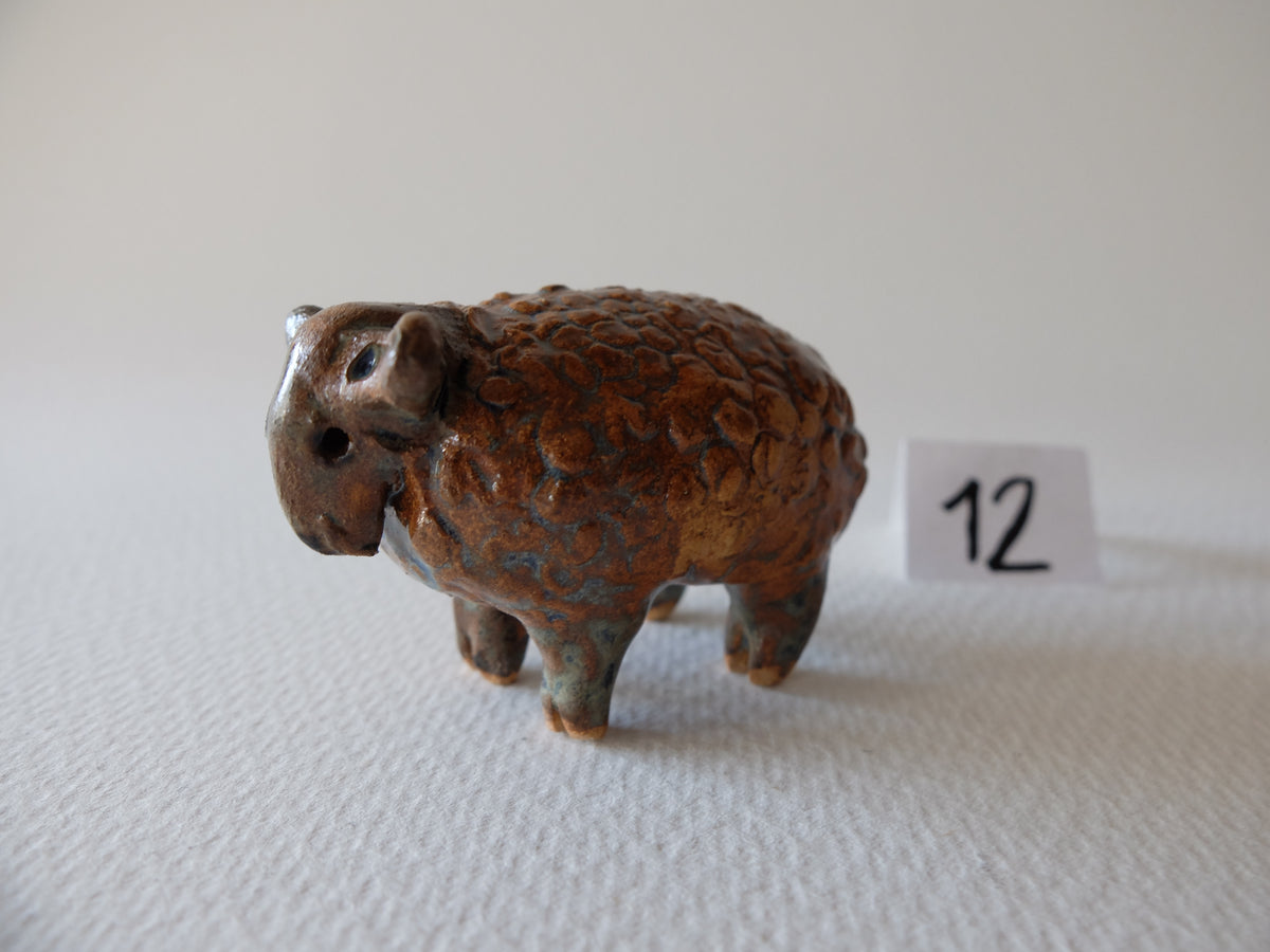 The Woolly Sheep (#12) – Handcrafted Ceramic Animal Figurine