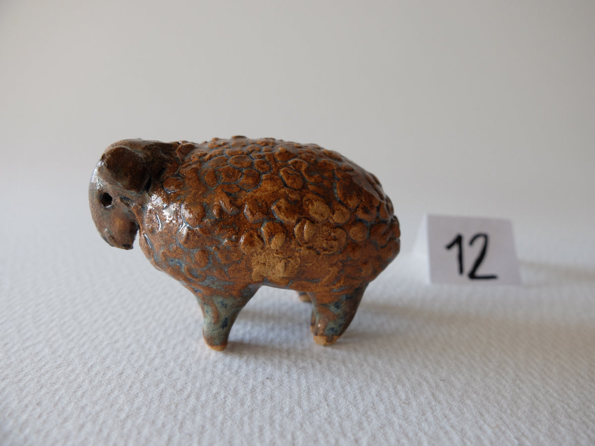 The Woolly Sheep (#12) – Handcrafted Ceramic Animal Figurine