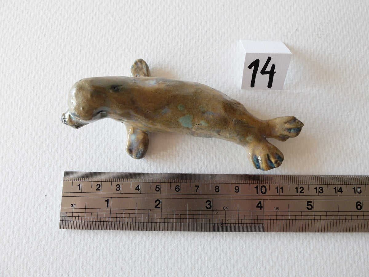 The Contemplative Seal (#14) – Handcrafted Ceramic Animal Figurine