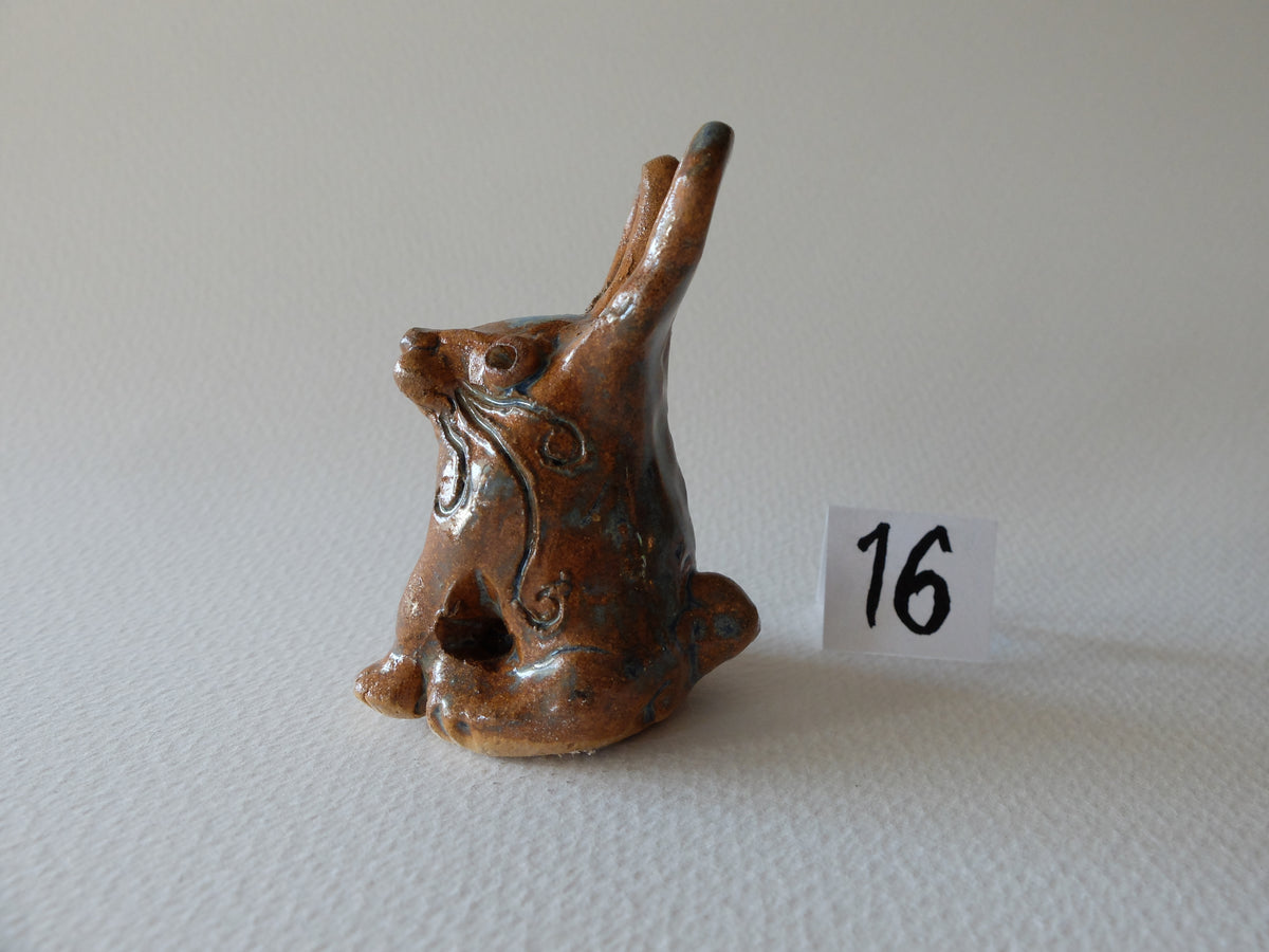 The Vain Hare (#16) – Handcrafted Ceramic Animal Figurine