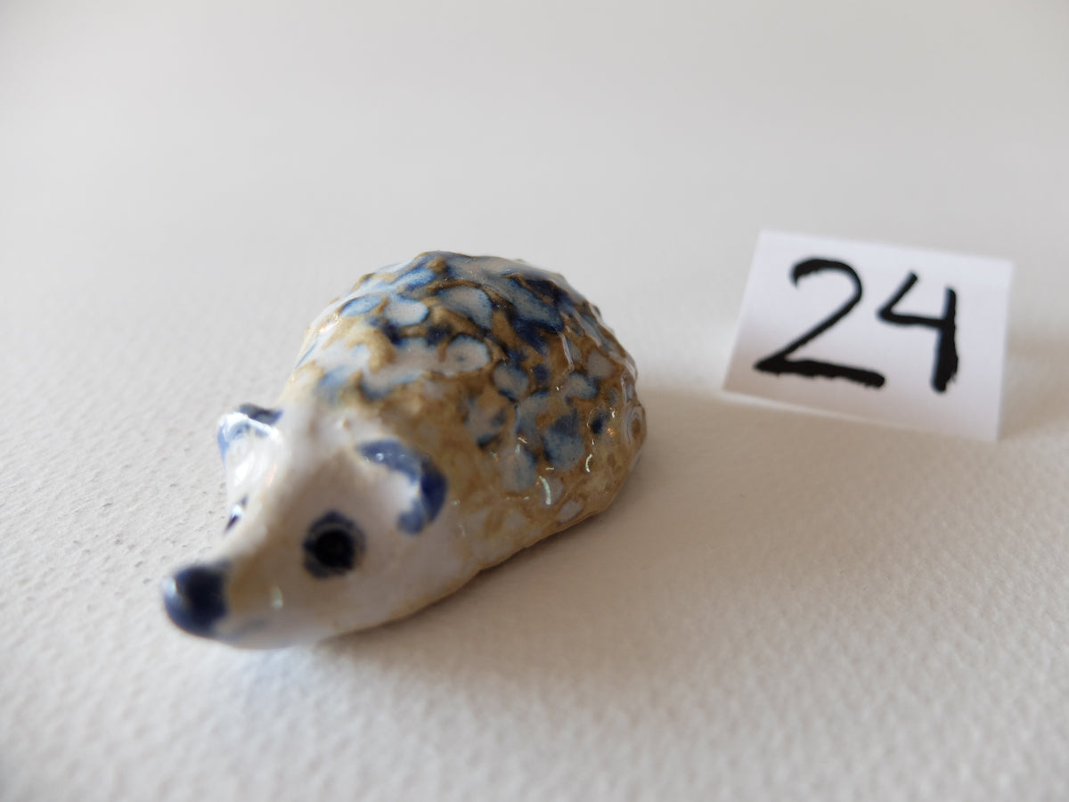 The Frosty Little Hedgehog (#24) – Handcrafted Ceramic Figurine