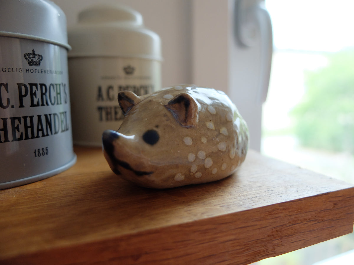 The Polka Dotted Hedgehog (#25) – Handcrafted Ceramic Figurine