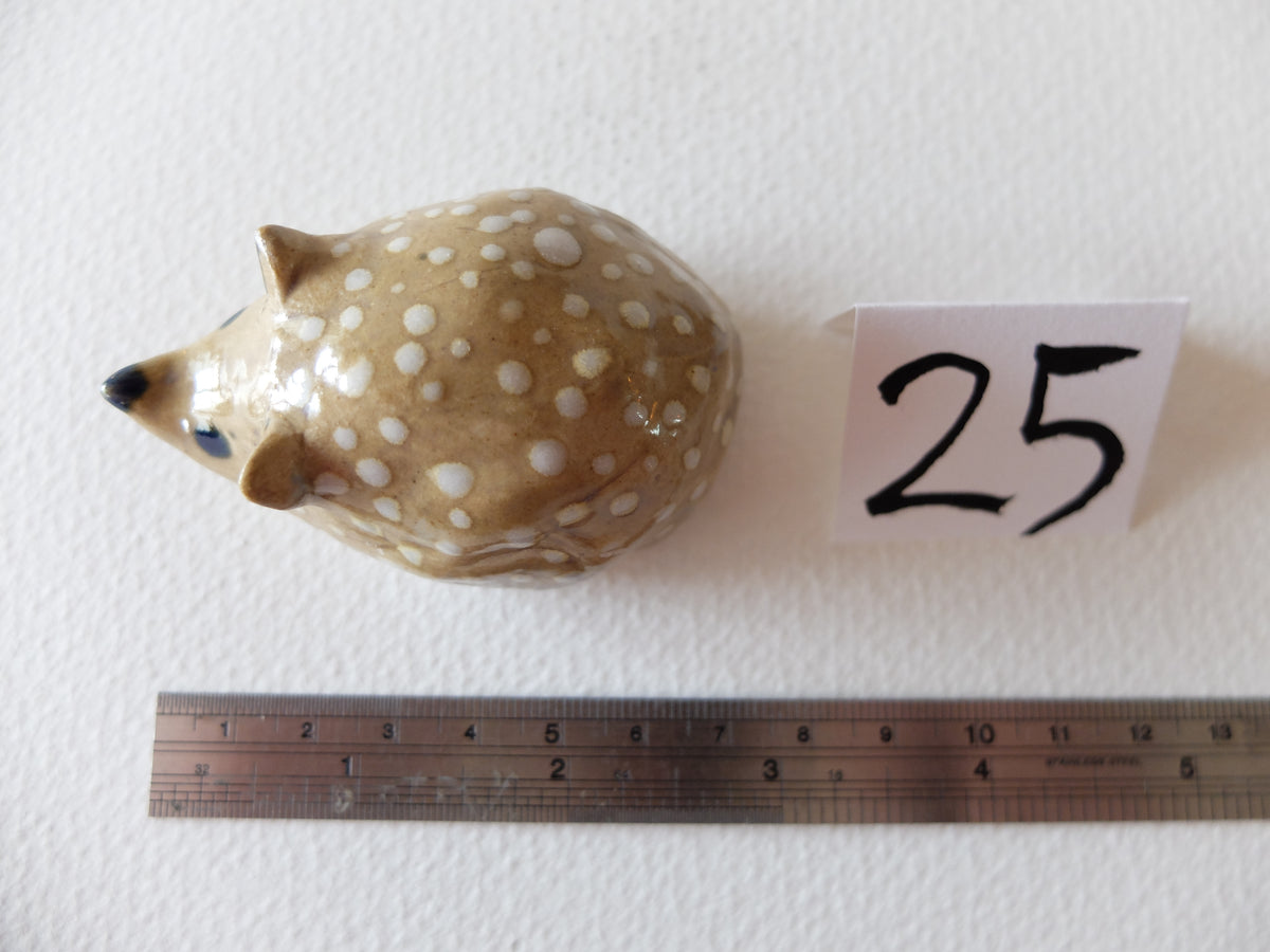 The Polka Dotted Hedgehog (#25) – Handcrafted Ceramic Figurine