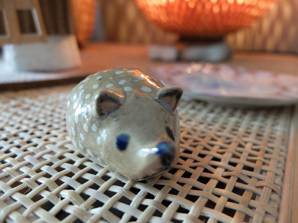 The Polka Dotted Hedgehog (#25) – Handcrafted Ceramic Figurine