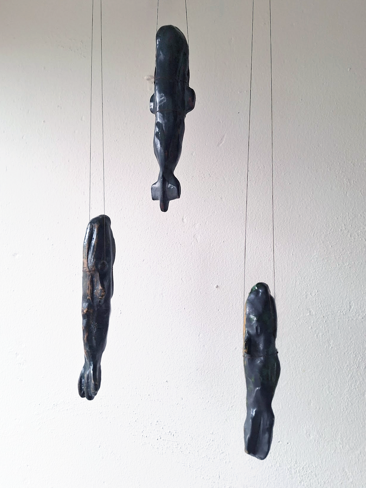 Sperm Whale Submarines »Kaskelottubåtar« – Hanging Ceramic Sculptures