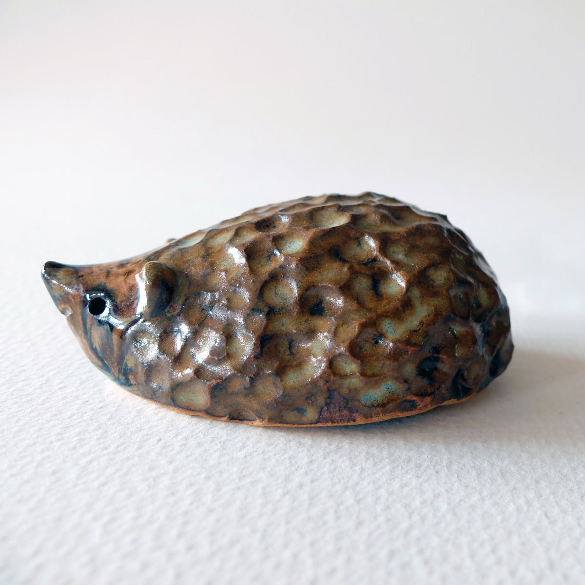 The Auburn Knobby Hedgehog (#34) – Handcrafted Ceramic Figurine