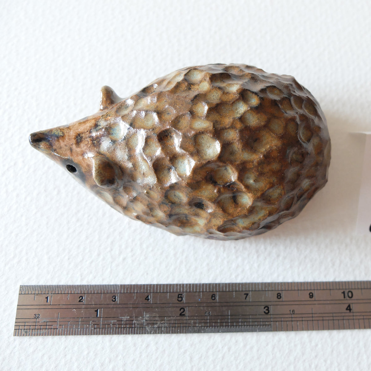 The Auburn Knobby Hedgehog (#34) – Handcrafted Ceramic Figurine