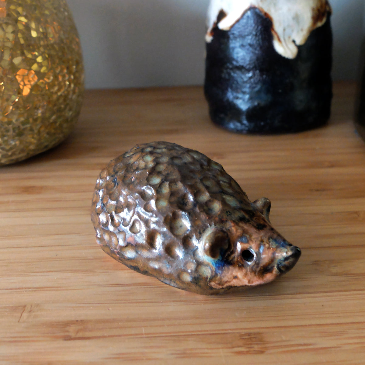 The Auburn Knobby Hedgehog (#34) – Handcrafted Ceramic Figurine