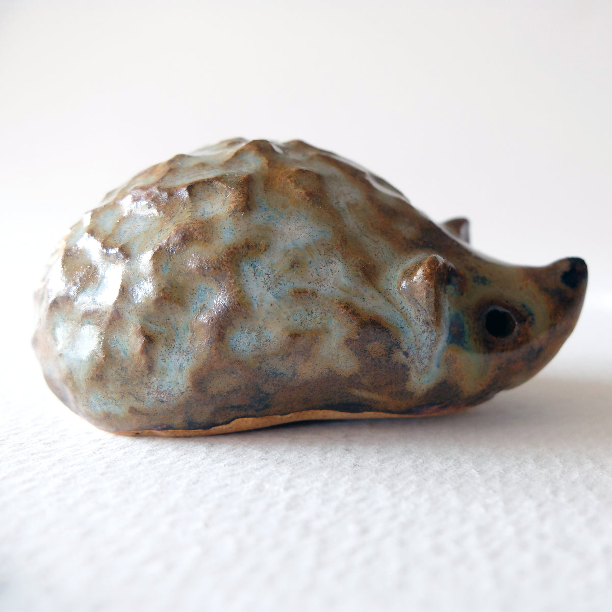 The Iridescent Knobby Hedgehog (#35) – Handcrafted Ceramic Figurine