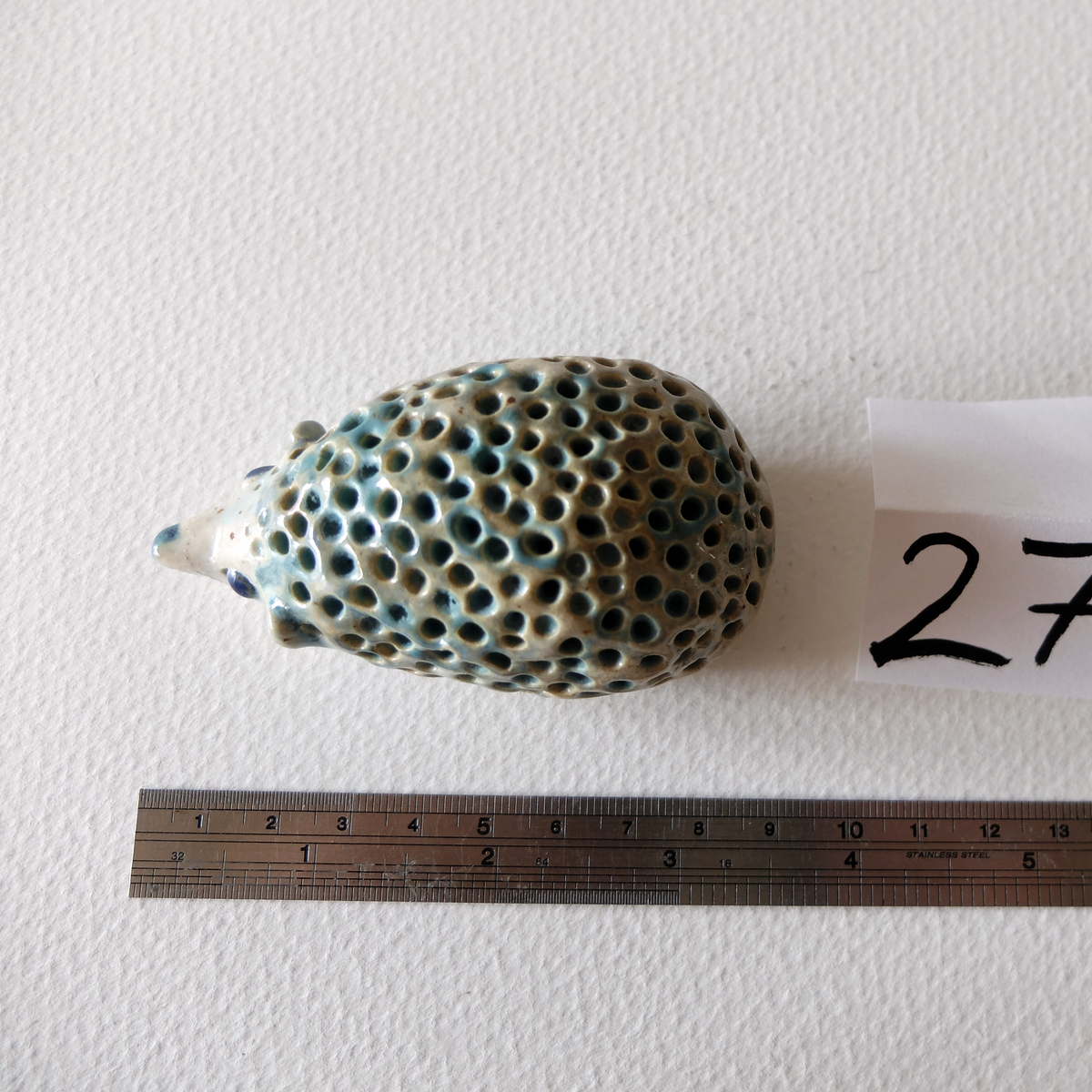 The Sponge Hedgehog (#27) – Handcrafted Ceramic Figurine