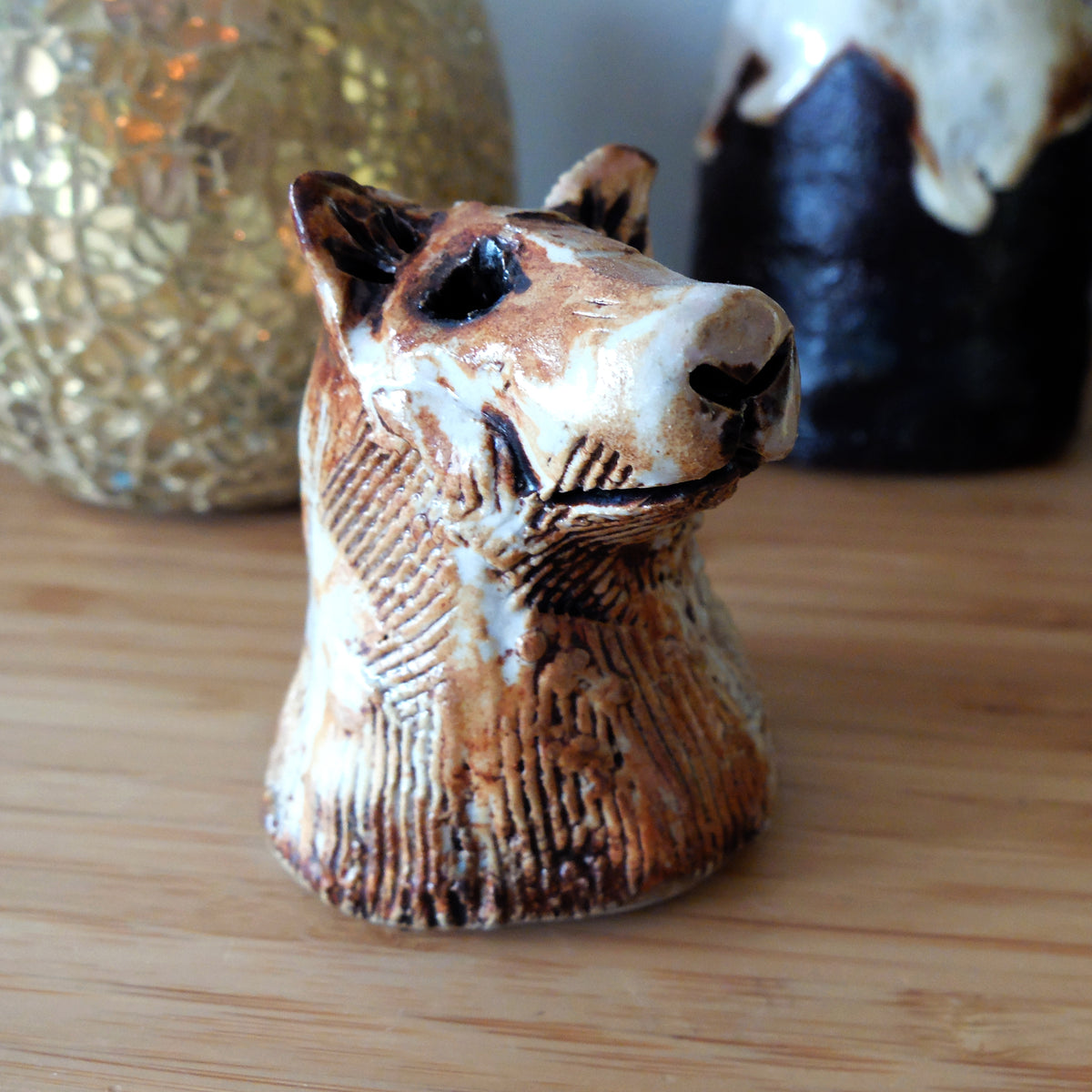 The Vigilant Hound (#37) – Handcrafted Ceramic Bust