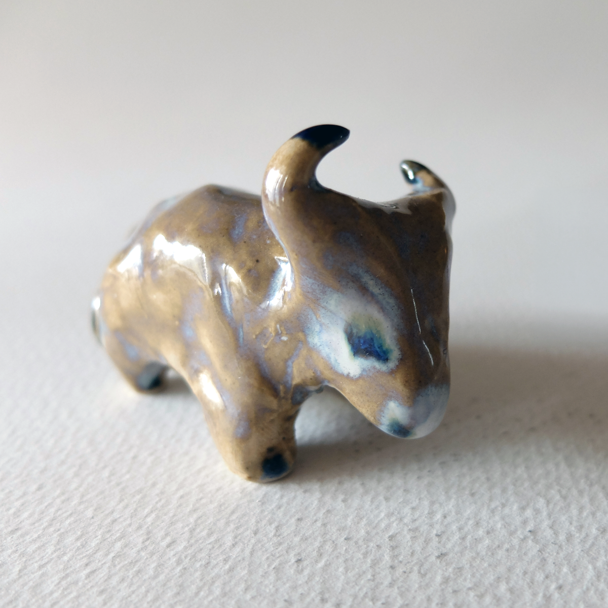 The Water Buffalo (#28) – Handcrafted Ceramic Animal Figurine