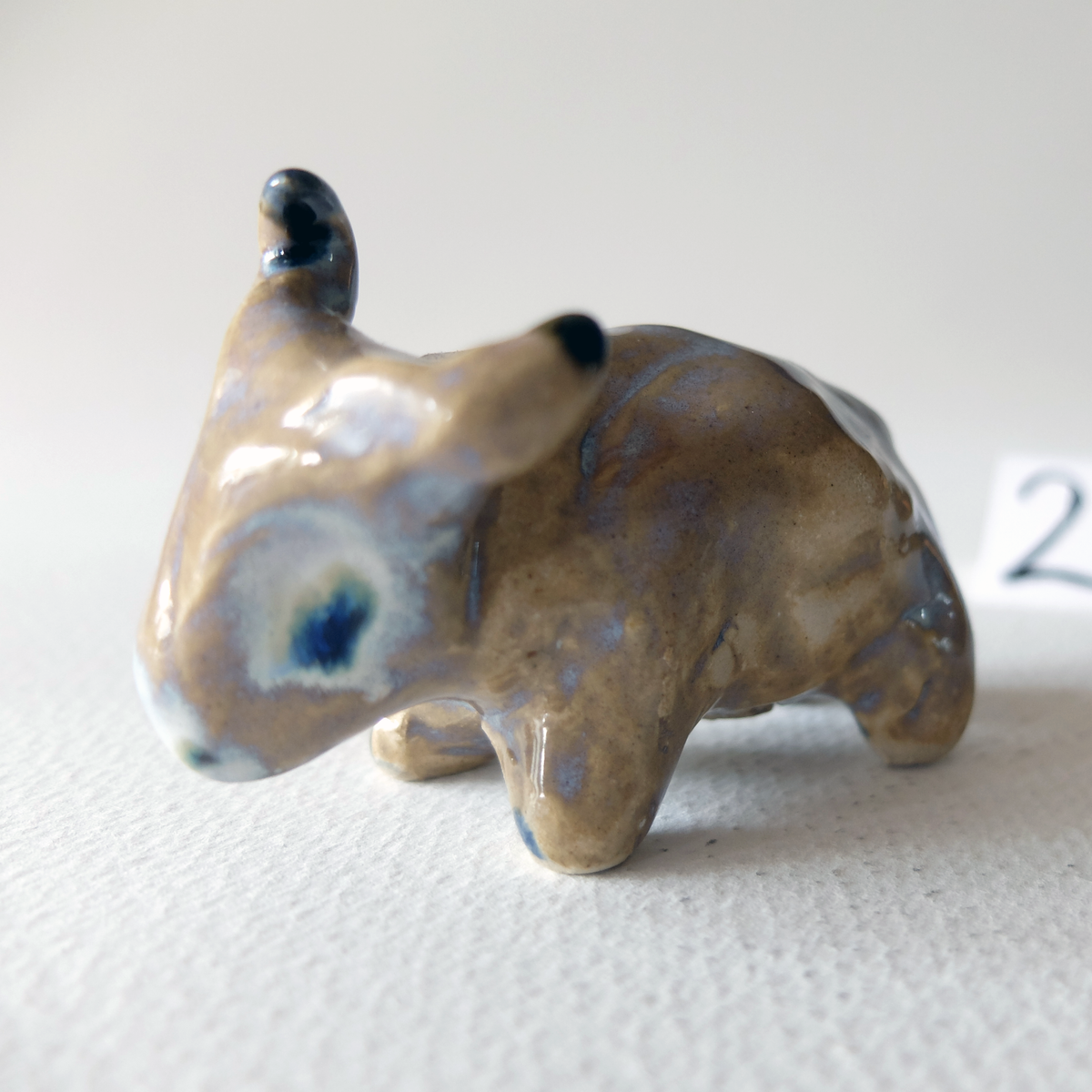 The Water Buffalo (#28) – Handcrafted Ceramic Animal Figurine