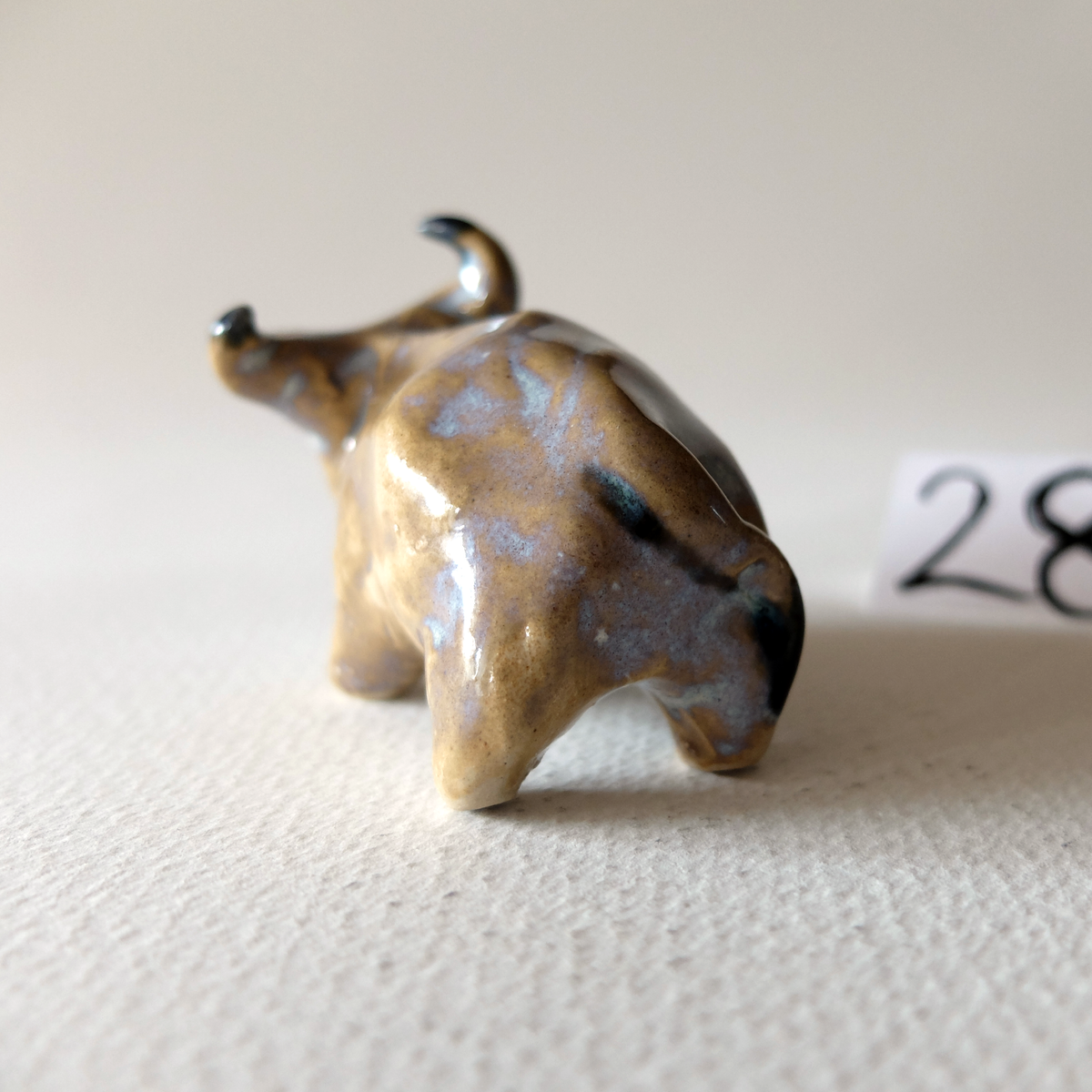 The Water Buffalo (#28) – Handcrafted Ceramic Animal Figurine