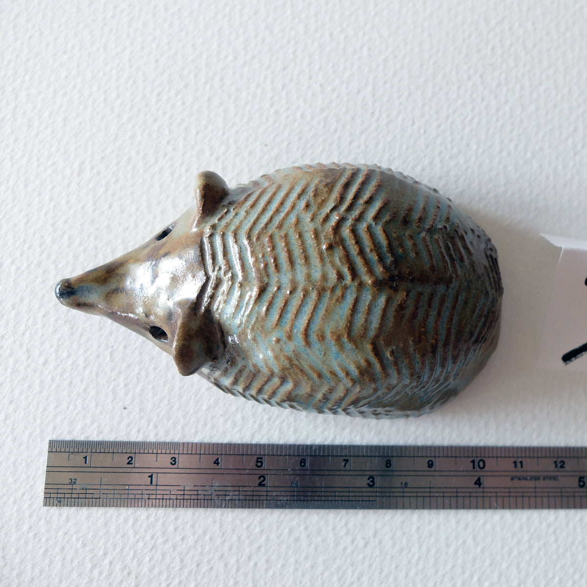 The Zigzag Hedgehog (#36) – Handcrafted Ceramic Figurine
