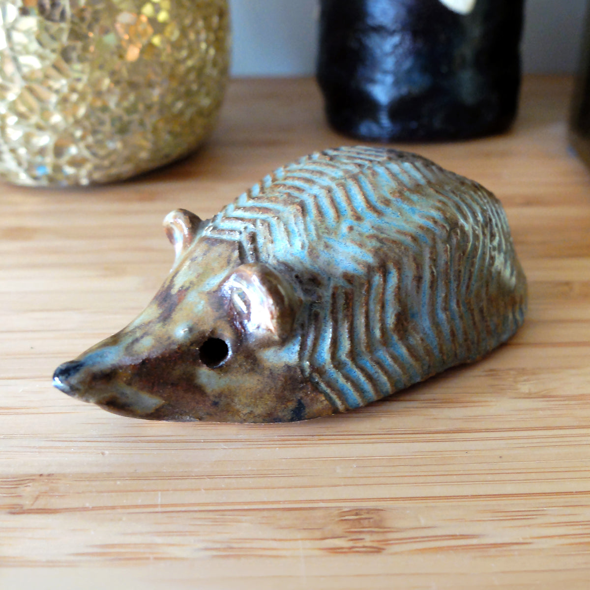 The Zigzag Hedgehog (#36) – Handcrafted Ceramic Figurine